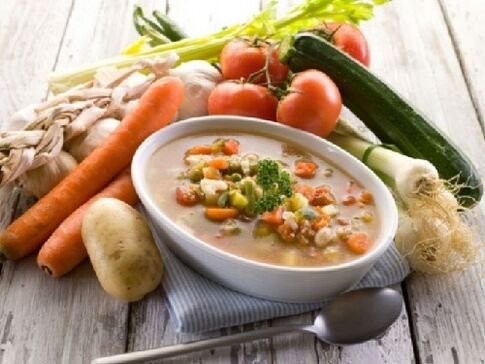 Gemüse- und Wachsuppe